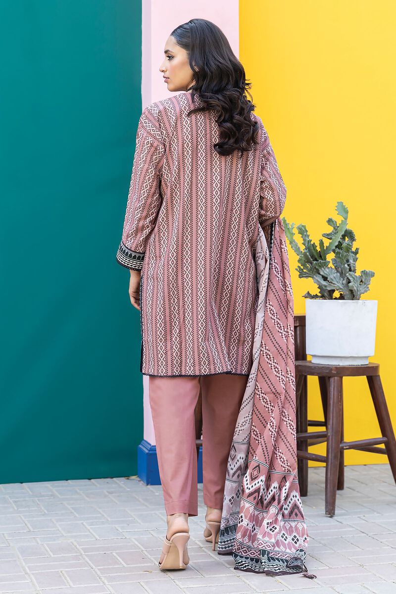 Khaadi | 3 Piece Unstitched Printed Lawn Suit | ALA231245-Pink