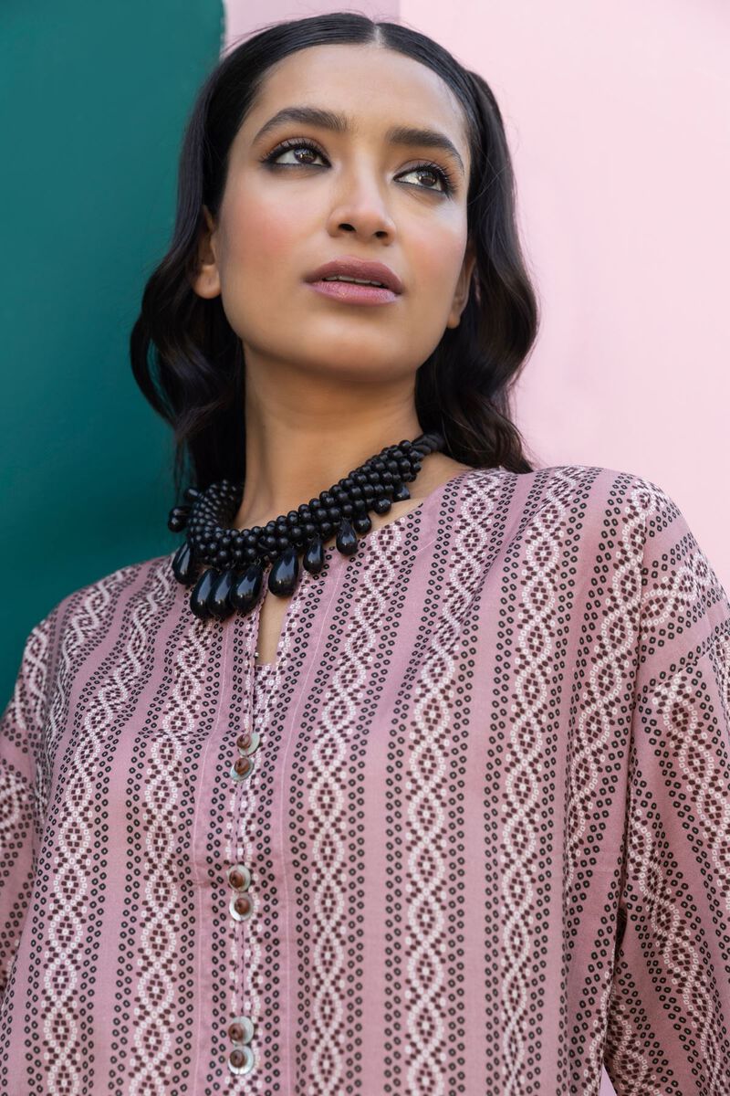 Khaadi | 3 Piece Unstitched Printed Lawn Suit | ALA231245-Pink
