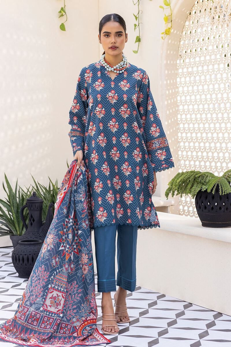 KHAADI | UNSTITCHED 3 PIECE PRINTED LAWN SUIT