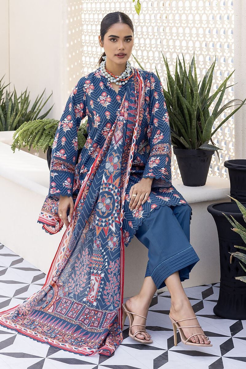KHAADI | UNSTITCHED 3 PIECE PRINTED LAWN SUIT