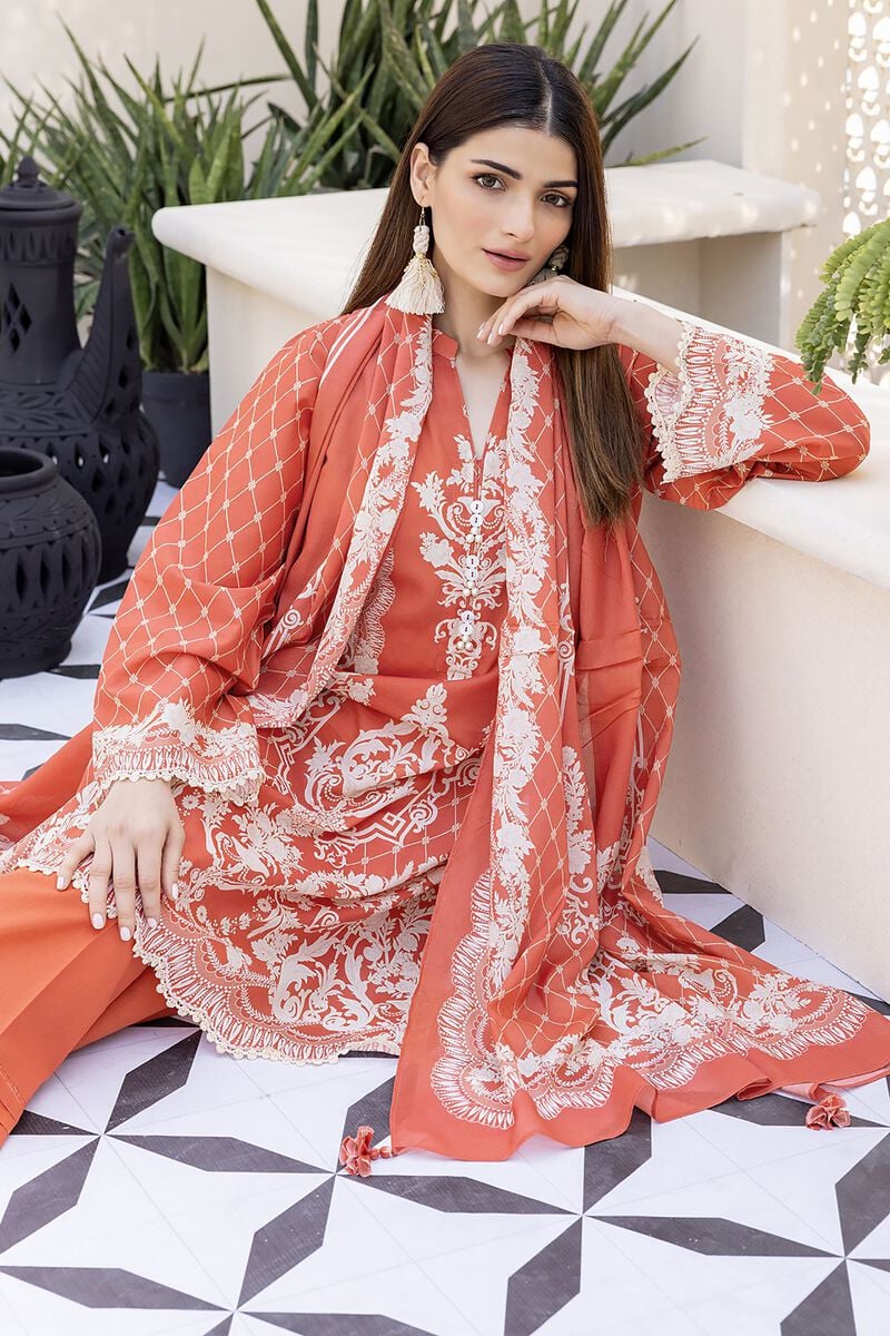 KHAADI | UNSTITCHED 3 PIECE PRINTED LAWN SUIT