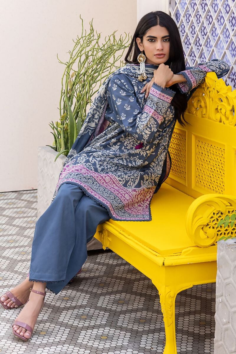 KHAADI | UNSTITCHED 3 PIECE PRINTED LAWN SUIT