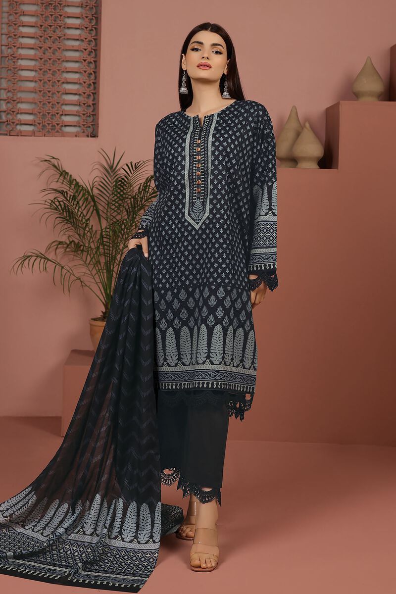 KHAADI | UNSTITCHED 3 PIECE PRINTED LAWN SUIT