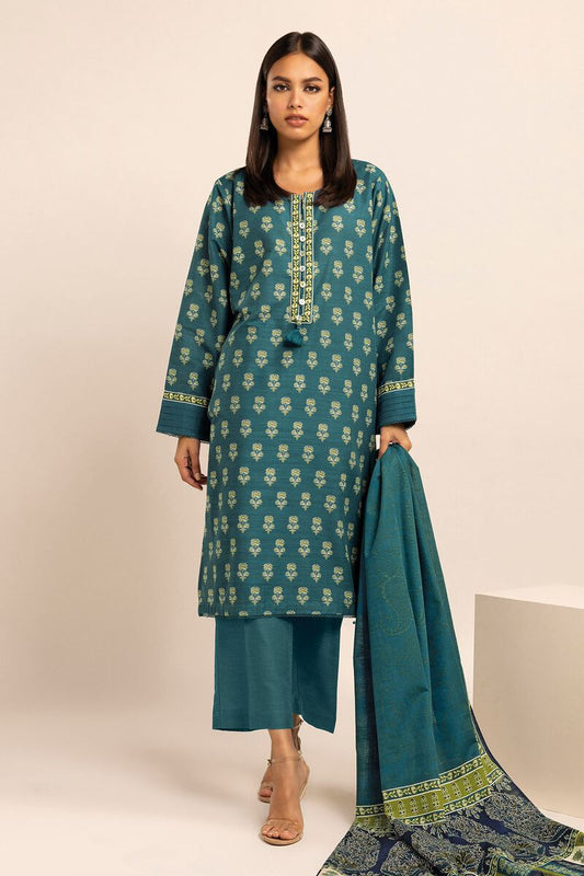 KHAADI | UNSTITCHED 3 PIECE PRINTED LIGHT KHADDAR SUIT