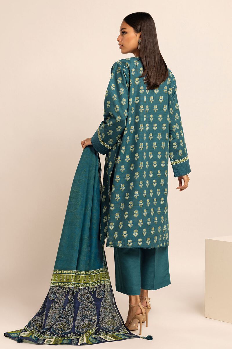KHAADI | UNSTITCHED 3 PIECE PRINTED LIGHT KHADDAR SUIT
