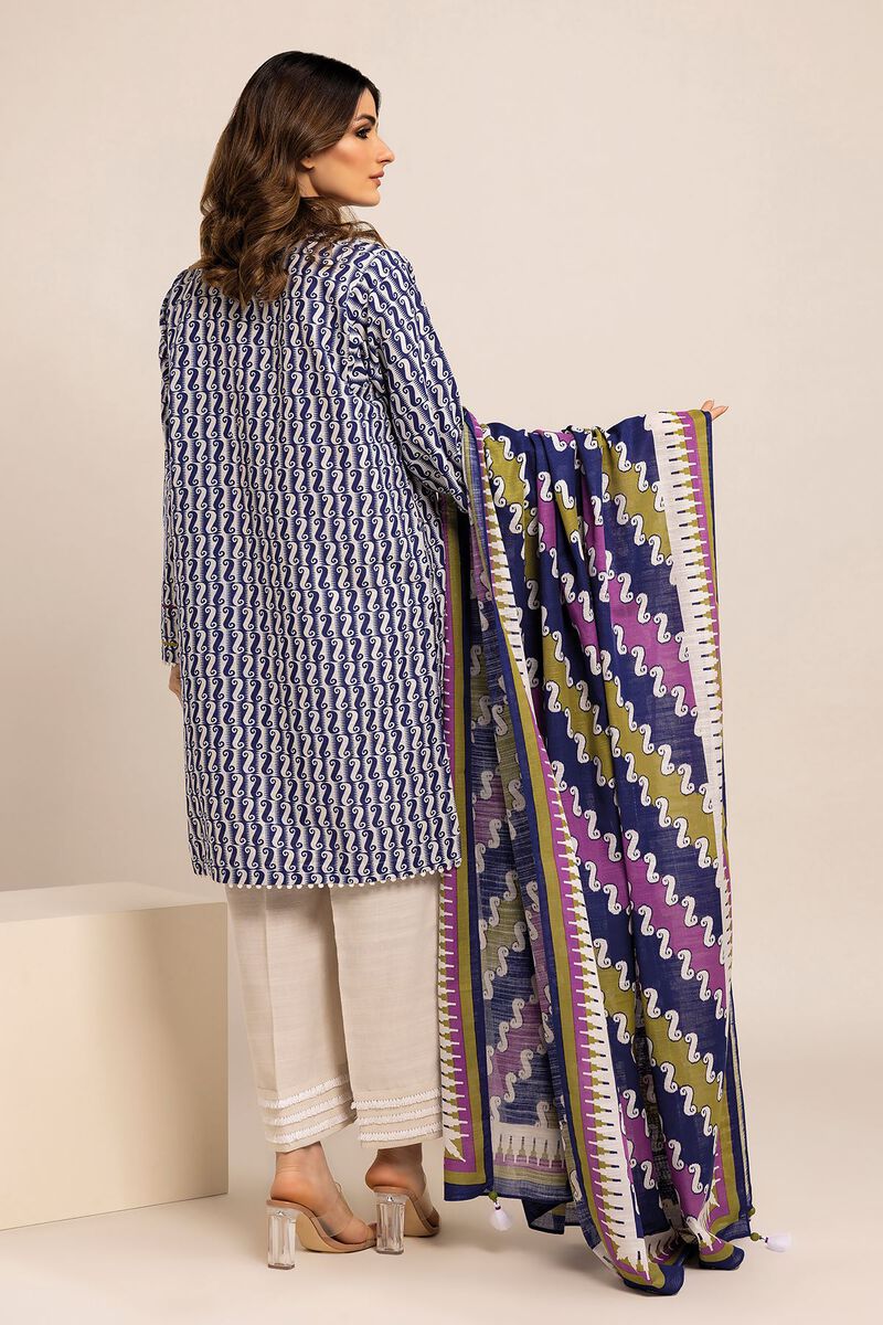 KHAADI | UNSTITCHED 3 PIECE PRINTED LIGHT KHADDAR SUIT