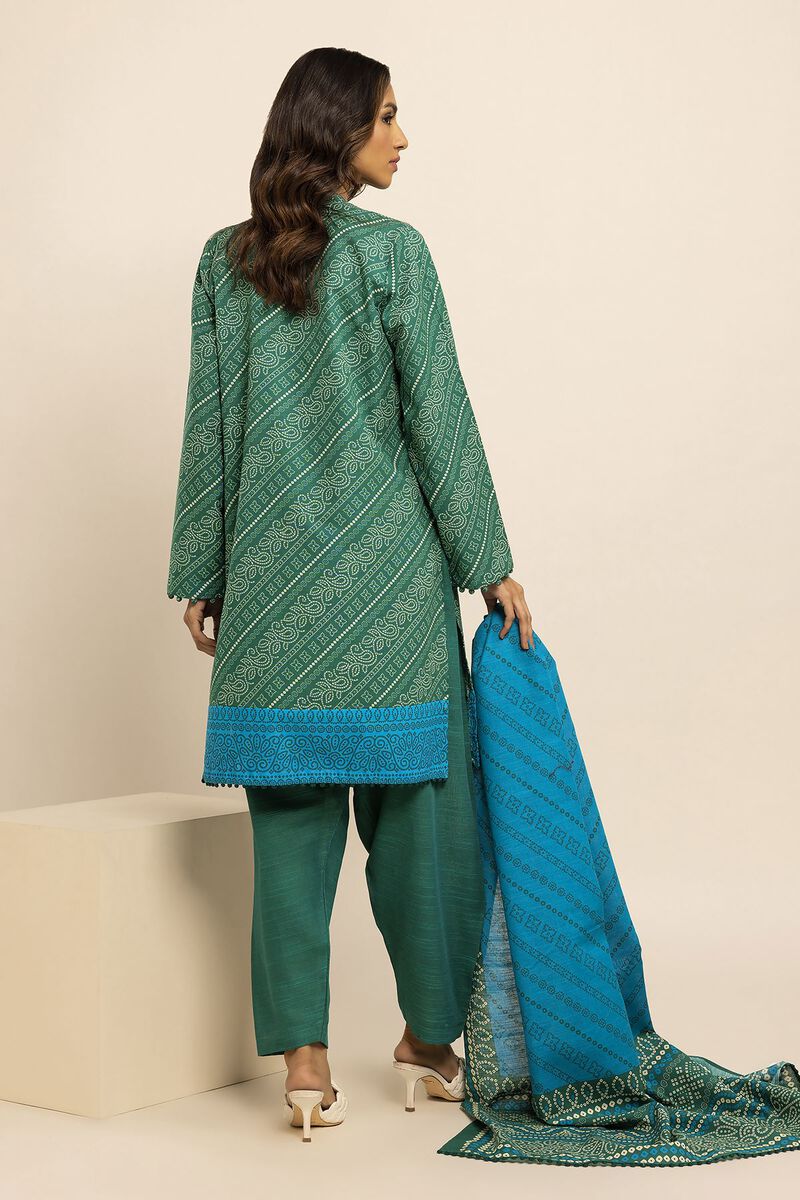 KHAADI | UNSTITCHED 3 PIECE PRINTED LIGHT KHADDAR SUIT