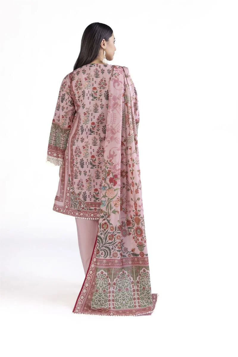 KHAADI | UNSTITCHED 3 PIECE EMBROIDERED SLUB LAWN SUIT