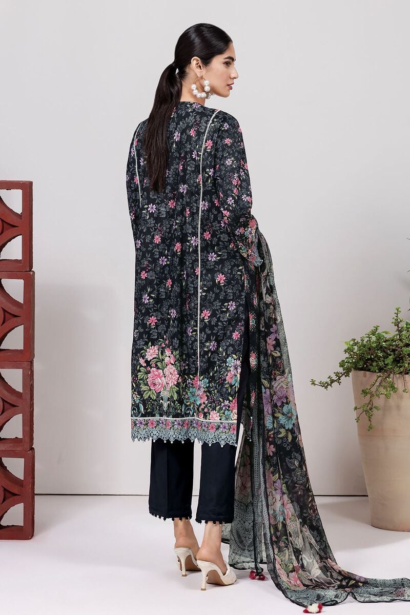KHAADI | UNSTITCHED 3 PIECE EMBROIDERED DOBBY SUIT