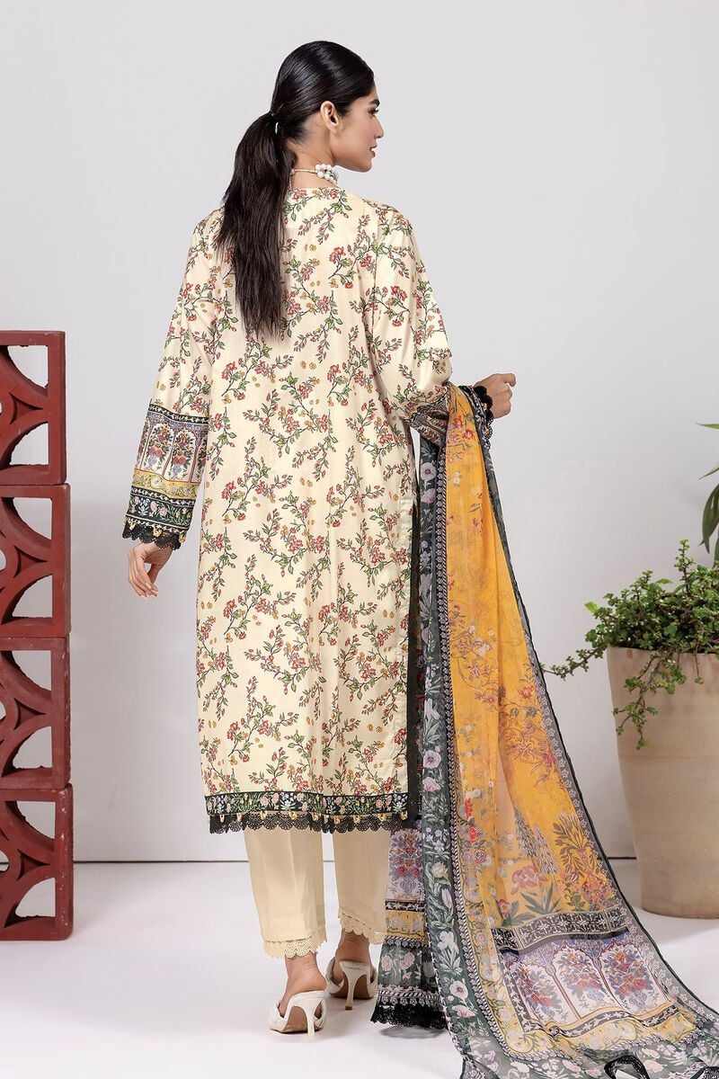 KHAADI | UNSTITCHED 3 PIECE EMBROIDERED DOBBY SUIT