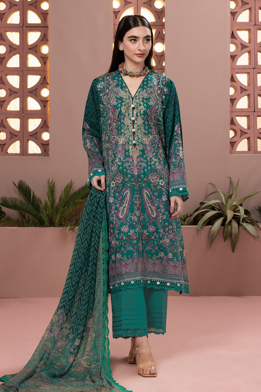 KHAADI | UNSTITCHED 3 PIECE EMBROIDERED DOBBY SUIT