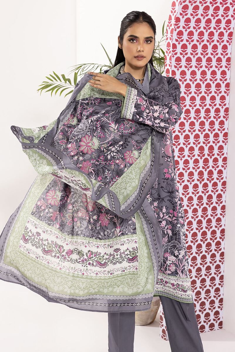 Khaadi | 3 Piece Unstitched Printed Embroidered Lawn Suit