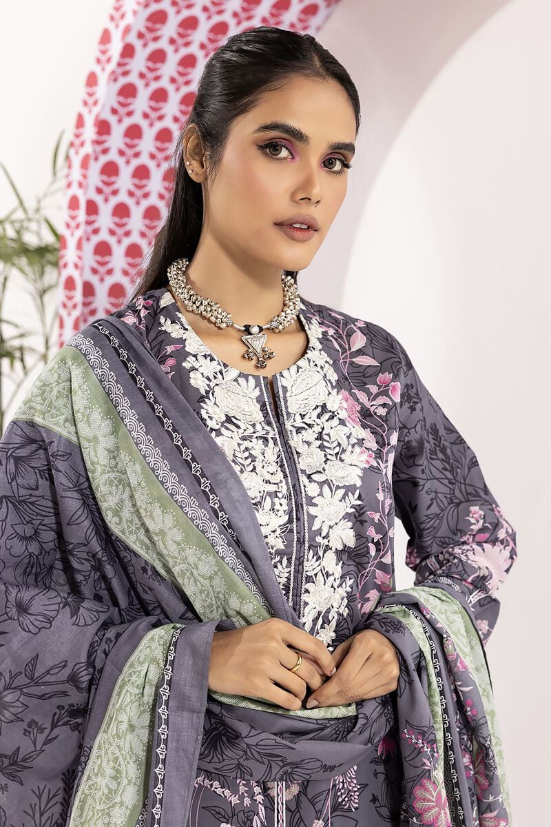 Khaadi | 3 Piece Unstitched Printed Embroidered Lawn Suit