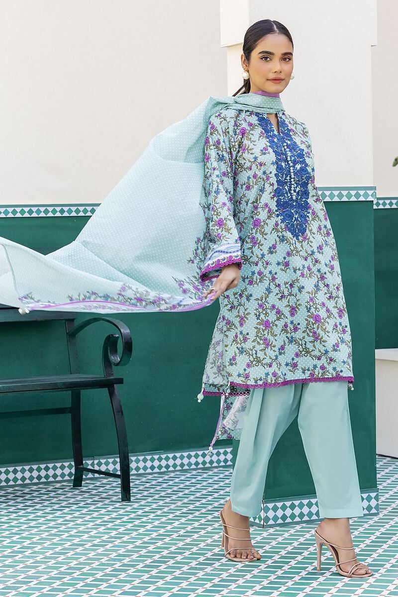 KHAADI | UNSTITCHED 3 PIECE EMBROIDERED LAWN SUIT
