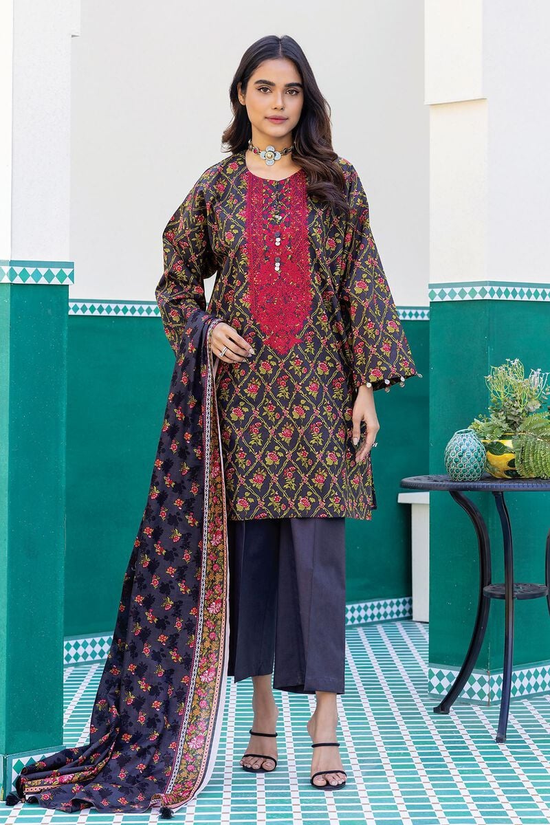 KHAADI | UNSTITCHED 3 PIECE EMBROIDERED LAWN SUIT