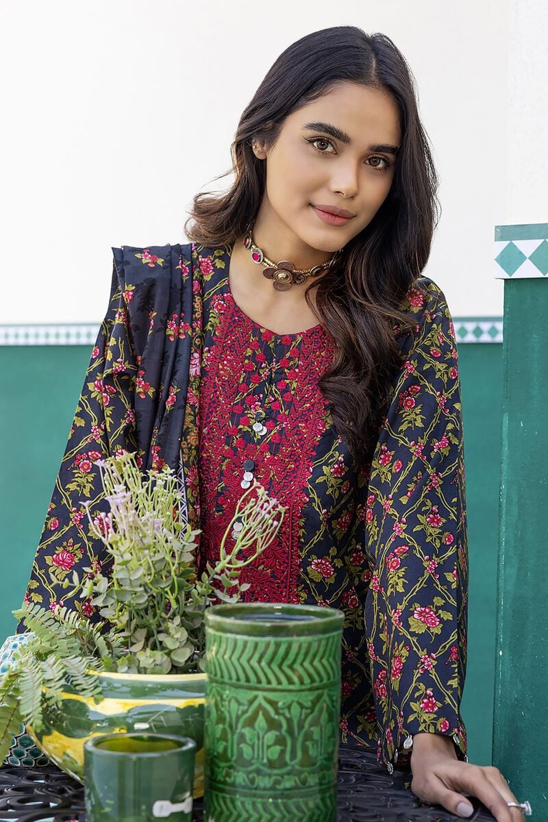 KHAADI | UNSTITCHED 3 PIECE EMBROIDERED LAWN SUIT