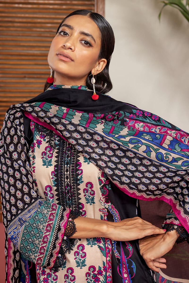KHAADI | UNSTITCHED 3 PIECE EMBROIDERED LAWN SUIT