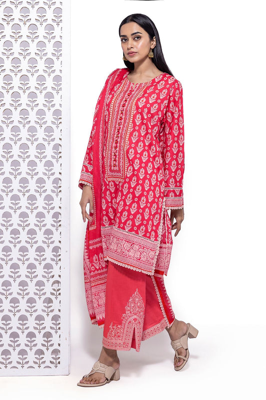 KHAADI | UNSTITCHED 3 PIECE EMBROIDERED LAWN SUIT