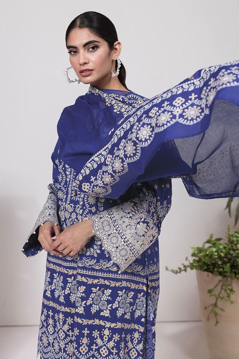 KHAADI | UNSTITCHED 3 PIECE EMBROIDERED LAWN SUIT