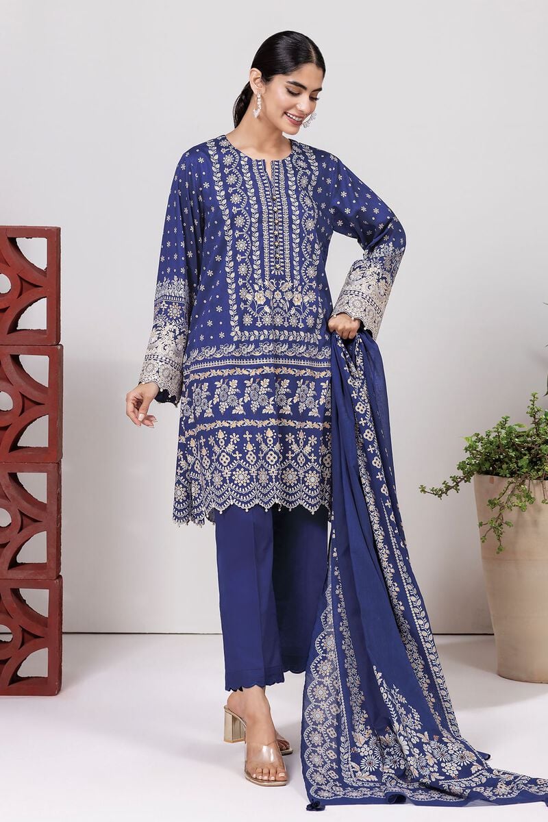 KHAADI | UNSTITCHED 3 PIECE EMBROIDERED LAWN SUIT