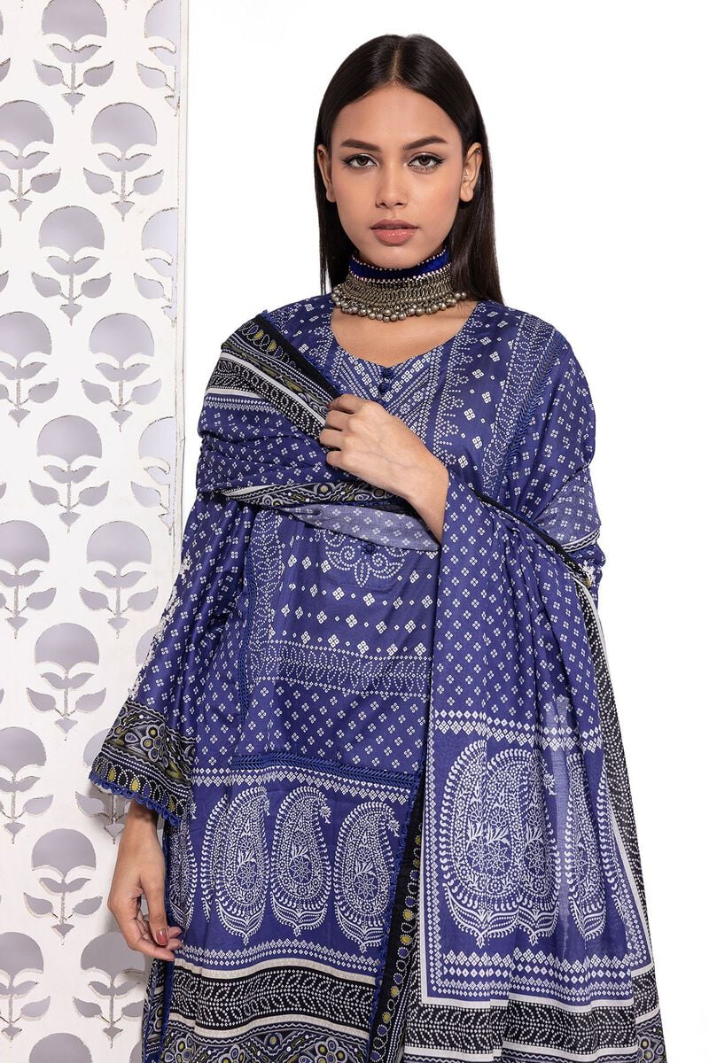 KHAADI | UNSTITCHED 3 PIECE EMBROIDERED LAWN SUIT