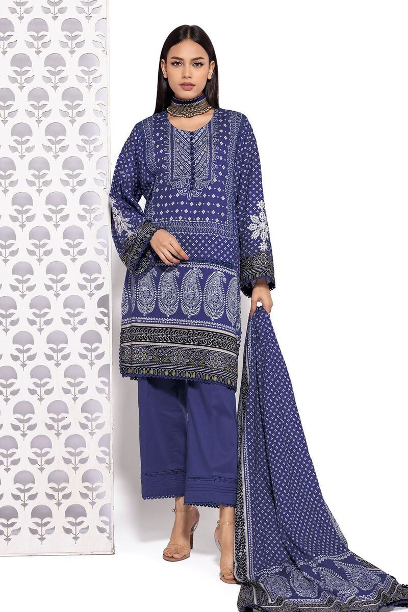 KHAADI | UNSTITCHED 3 PIECE EMBROIDERED LAWN SUIT