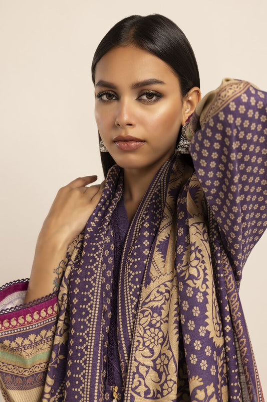 KHAADI | UNSTITCHED 3 PIECE EMBROIDERED LIGHT KHADDAR SUIT