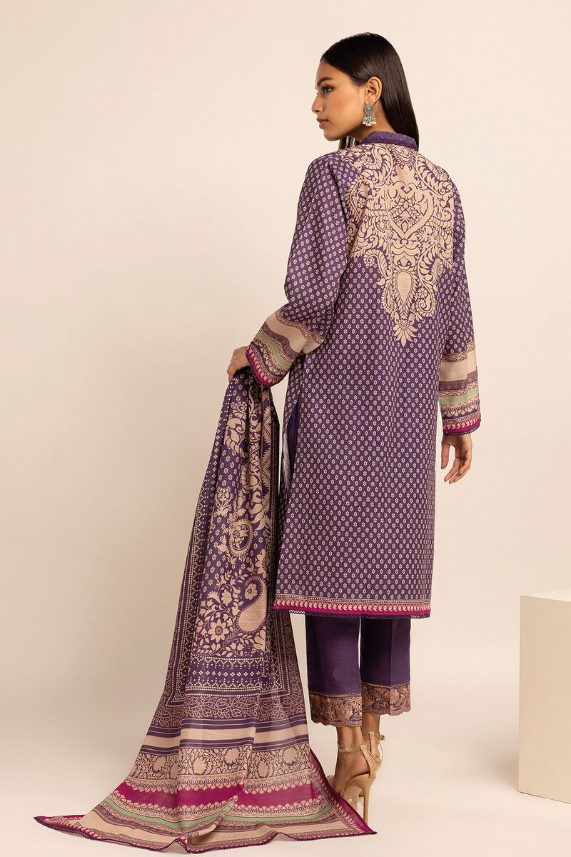 KHAADI | UNSTITCHED 3 PIECE EMBROIDERED LIGHT KHADDAR SUIT