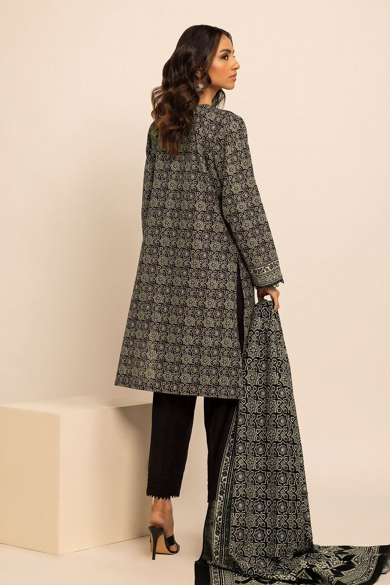 KHAADI | UNSTITCHED 3 PIECE EMBROIDERED LIGHT KHADDAR SUIT