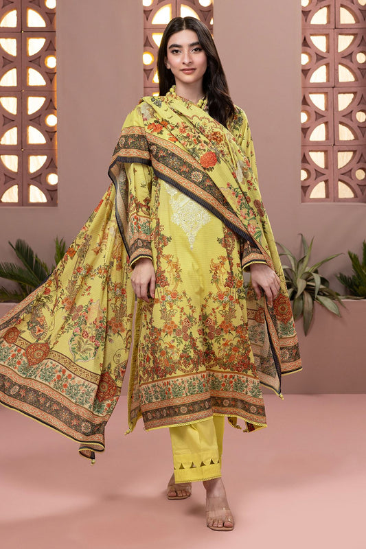 KHAADI | UNSTITCHED 3 PIECE EMBROIDERED MESSURI SUIT