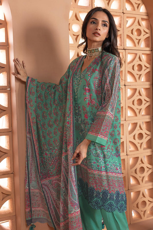 KHAADI | UNSTITCHED 3 PIECE EMBROIDERED MESSURI SUIT
