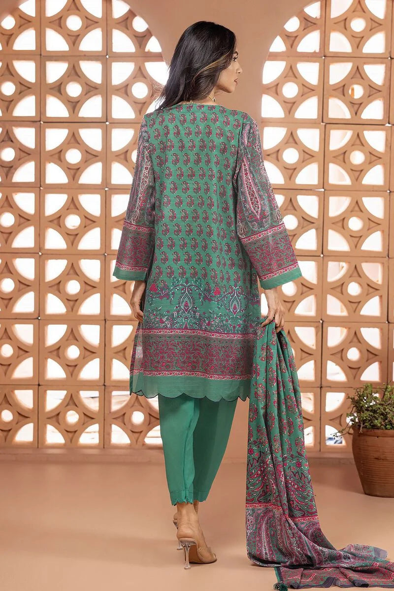 KHAADI | UNSTITCHED 3 PIECE EMBROIDERED MESSURI SUIT