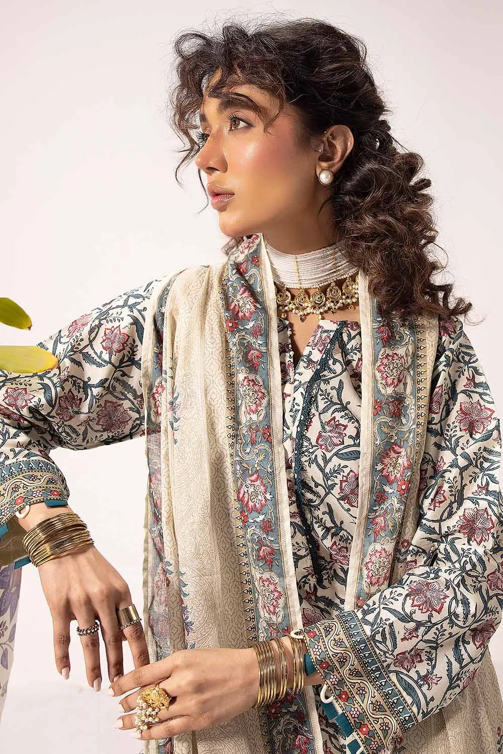 GUL AHMED | 3PC UNSTITCHED PRINTED LAWN SUIT