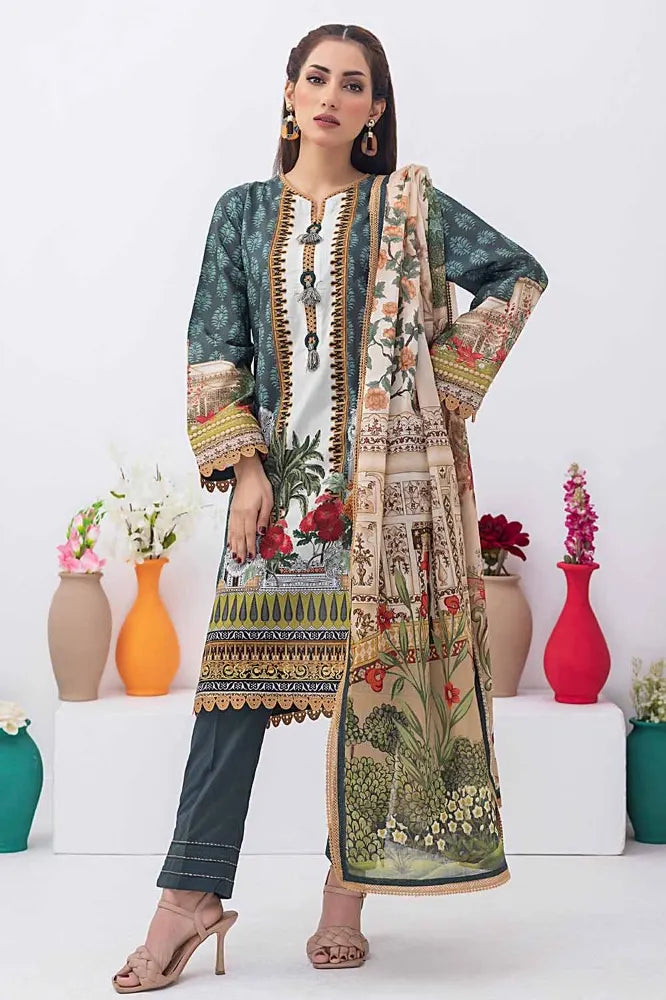 Gul Ahmed | 3PC Unstitched Printed Lawn Suit