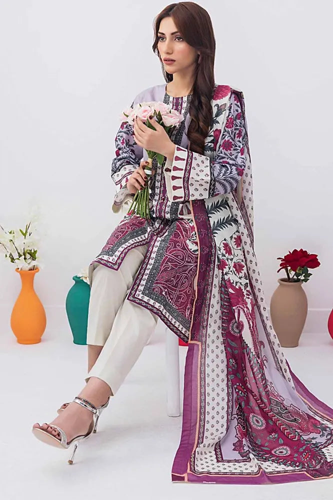 Gul Ahmed | 3PC Unstitched Printed Lawn Suit