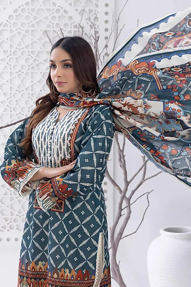 Gul Ahmed | 3PC Unstitched Printed Lawn Suit
