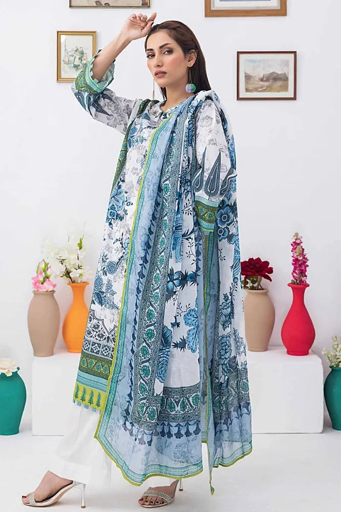 Gul Ahmed | 3PC Unstitched Printed Lawn Suit