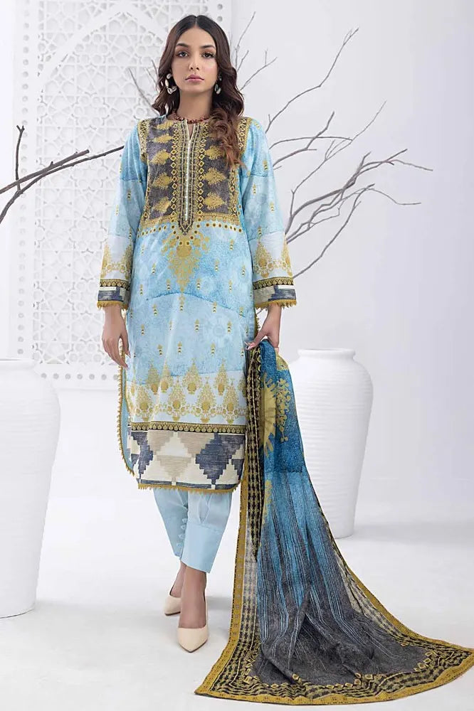 Gul Ahmed | 3PC Unstitched Printed Lawn Suit