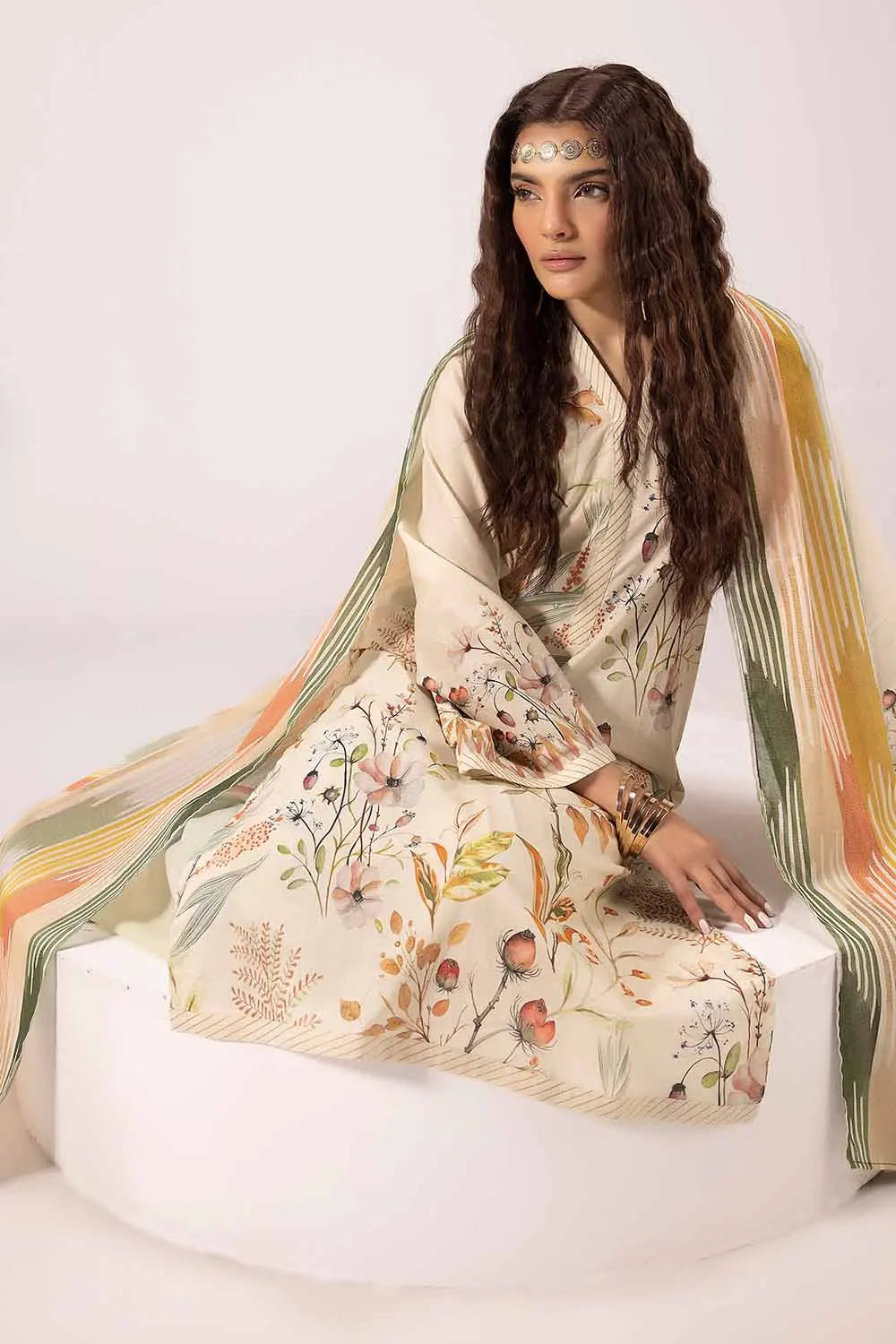 GUL AHMED | 3PC UNSTITCHED PRINTED LAWN SUIT