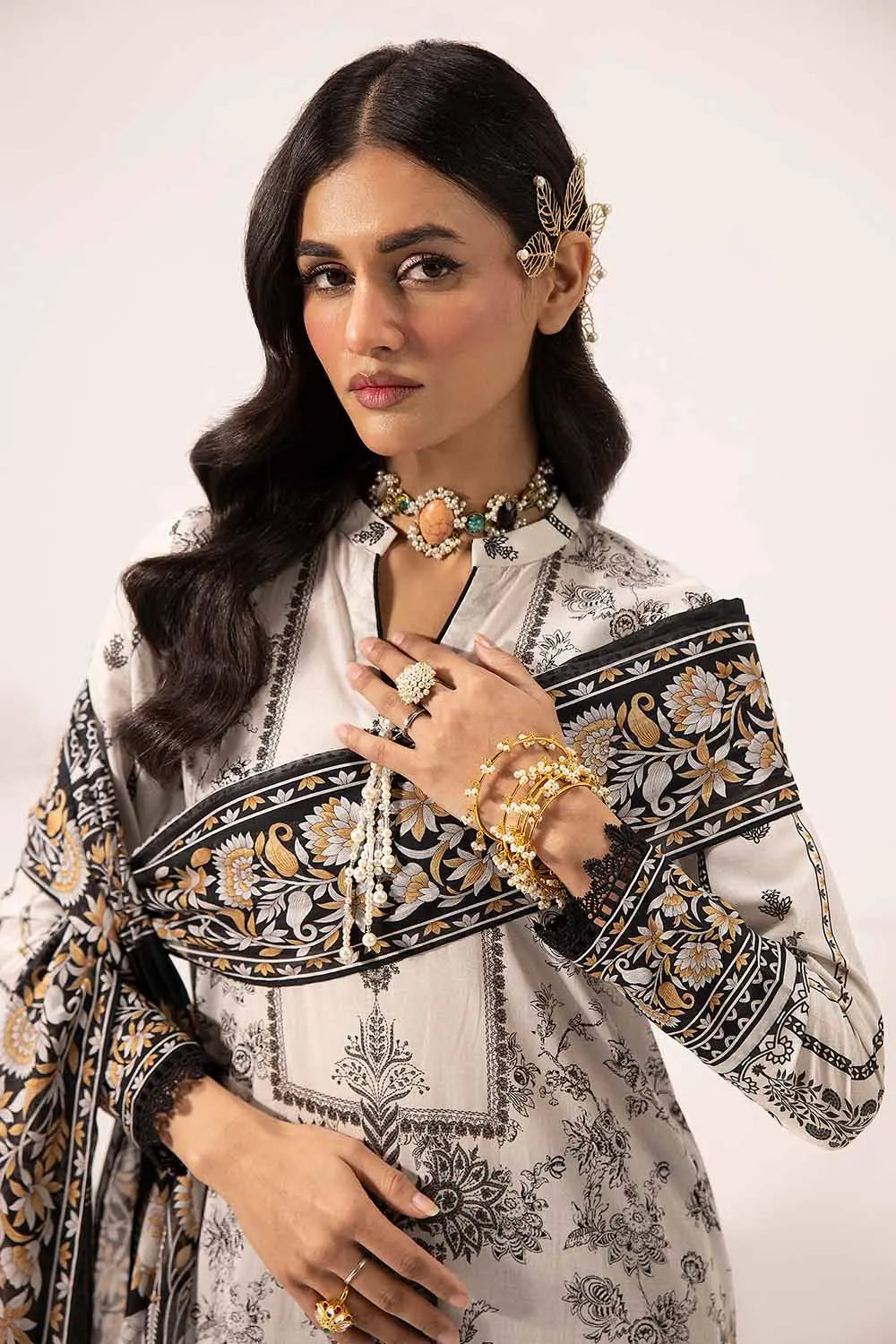 GUL AHMED | 3PC UNSTITCHED PRINTED LAWN SUIT