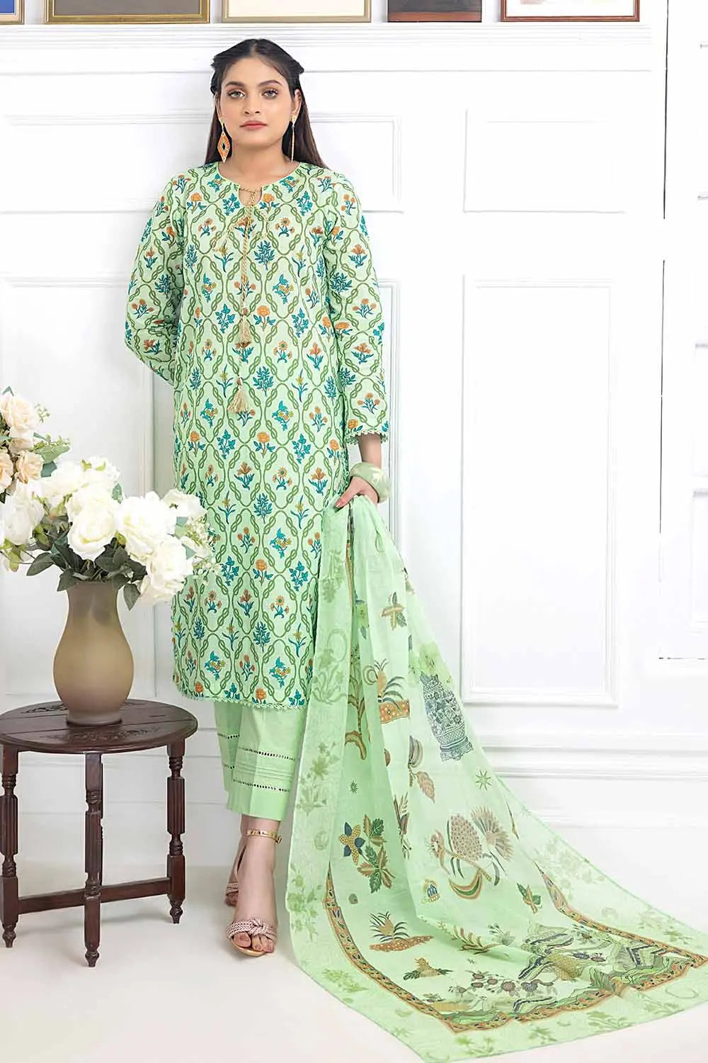 GUL AHMED | 3PC UNSTITCHED PRINTED LAWN SUIT