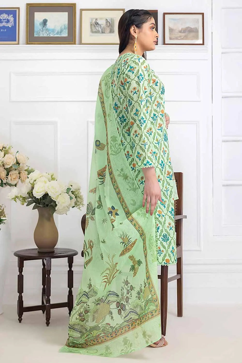GUL AHMED | 3PC UNSTITCHED PRINTED LAWN SUIT