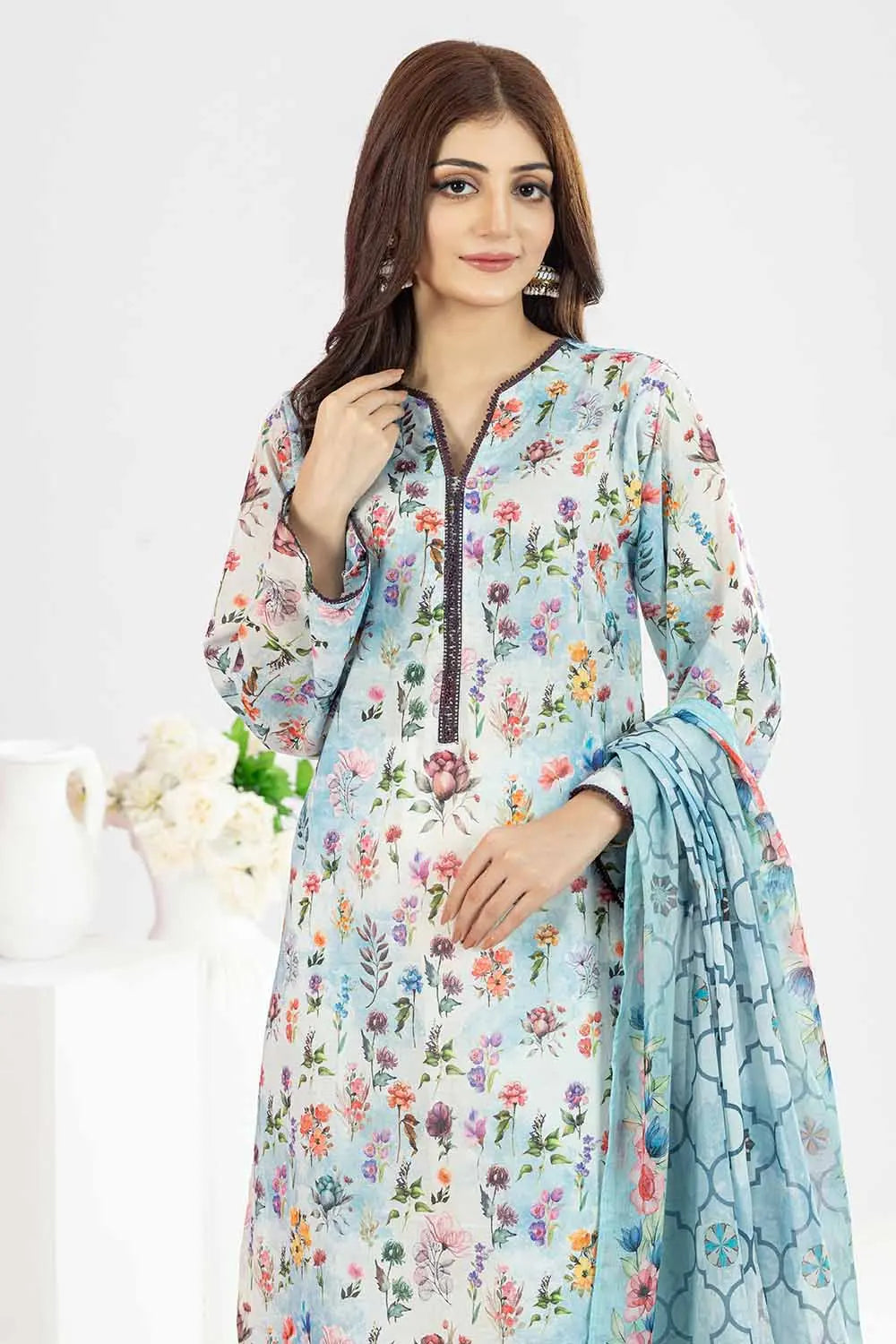 GUL AHMED | 3PC UNSTITCHED PRINTED LAWN SUIT