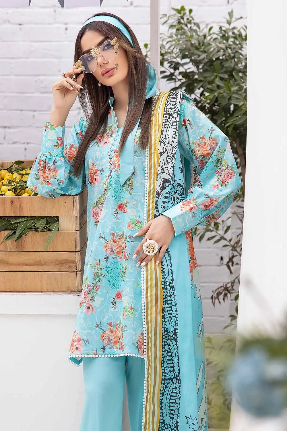 GUL AHMED | 3PC UNSTITCHED PRINTED LAWN SUIT