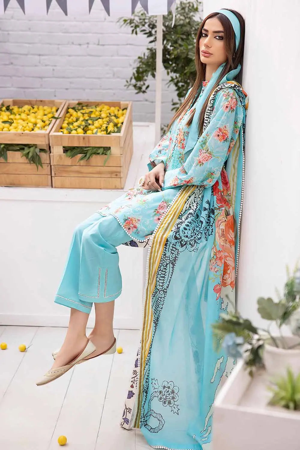 GUL AHMED | 3PC UNSTITCHED PRINTED LAWN SUIT