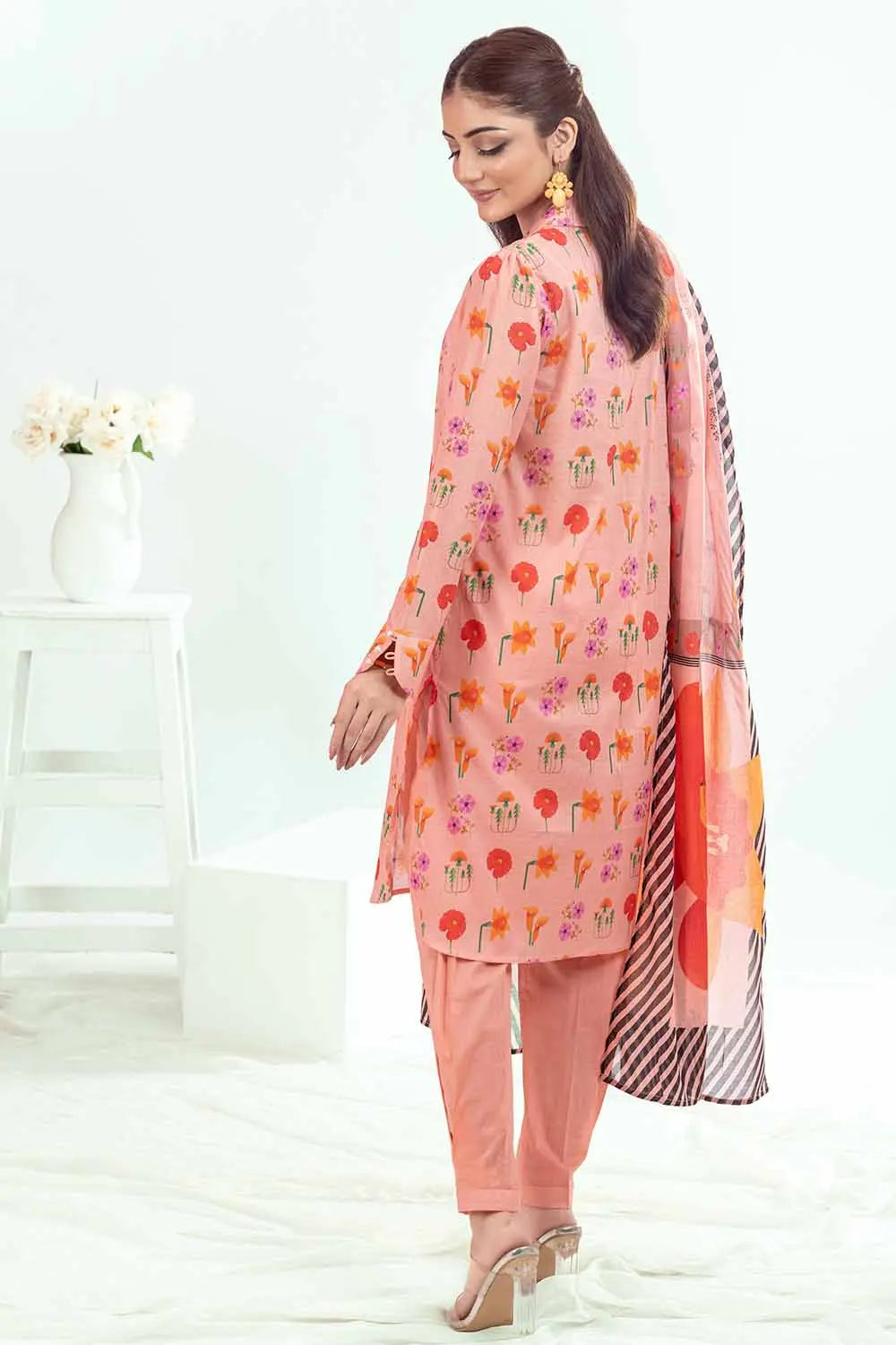 GUL AHMED | 3PC UNSTITCHED PRINTED LAWN SUIT