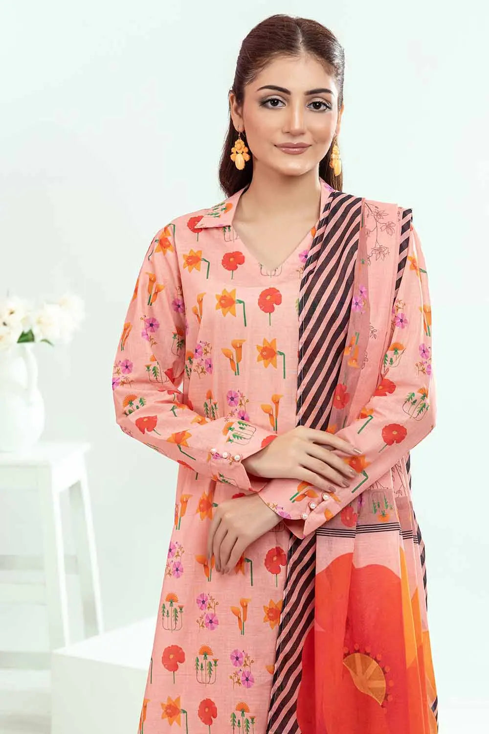 GUL AHMED | 3PC UNSTITCHED PRINTED LAWN SUIT