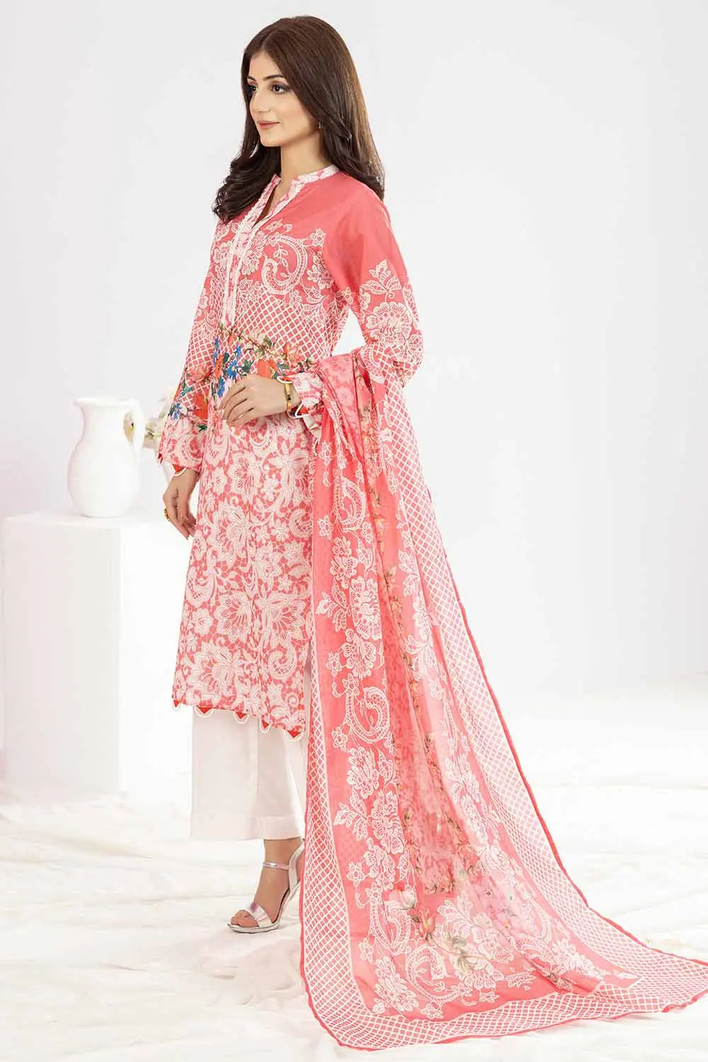 GUL AHMED | 3PC UNSTITCHED PRINTED LAWN SUIT