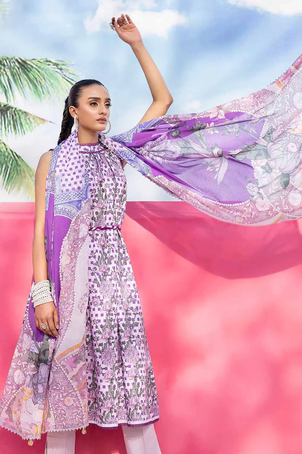 GUL AHMED | 3PC UNSTITCHED PRINTED LAWN SUIT