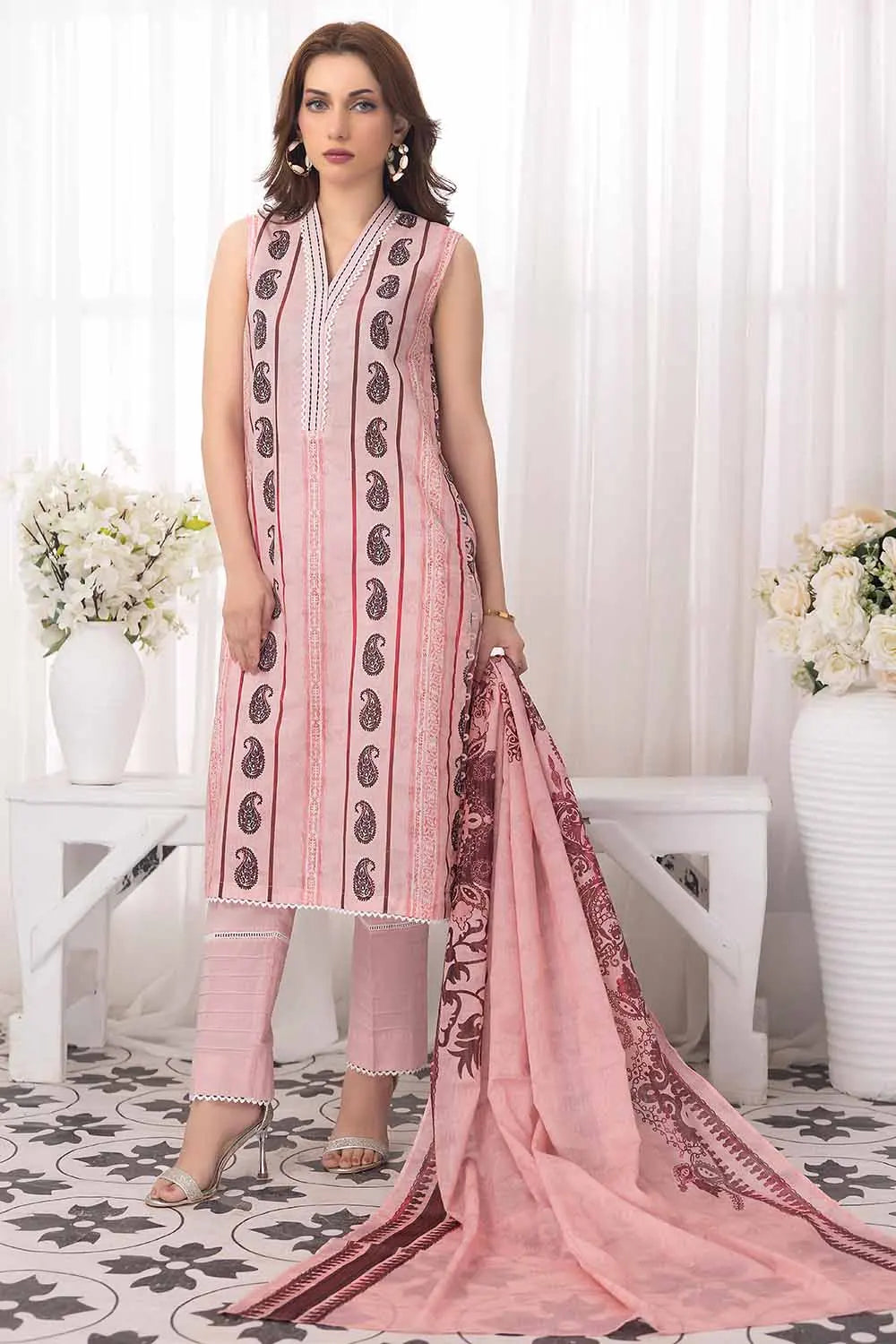 GUL AHMED | 3PC UNSTITCHED PRINTED LAWN SUIT